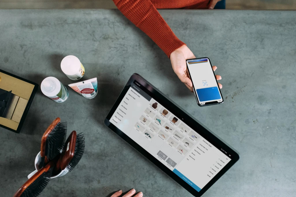 Payments dashboard on a tablet